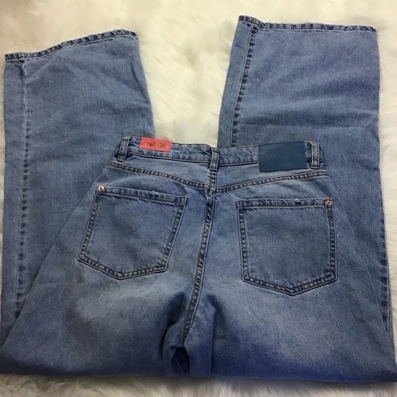 LEFTIES Denim Collection High Rise Wide Leg Full Length 100% Cotton Jeans NWT - Picture 6 of 16